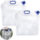 thumbnail image 2 of Paquete de 2 bolsas de agua de plástico, recipiente plegable para agua potable, bolsas de agua plegables, contenedor de agua potable, bolsa de agua de PE con grifo, 10 litros, para acampar a JFHHH pequeña, 2 of 5