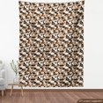 thumbnail image 4 of Ambesonne Abstract Fabric by the Yard Upholstery, Camo Style Shades, 1 Yard, Pale Caramel Tan Black, 4 of 5