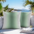 thumbnail image 3 of Sage Green Grey Ombre Throw Pillow Covers 18x18 Inch Set of 2, Modern Abstract Art Gradient Waterproof Outdoor Pillow Covers, Decorative Cushion Pillowcases for Couch, Sofa, Bed, Garden, Patio, 3 of 9