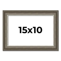 15x10 Frame Brown Solid Wood Picture Frame | 1.75 Inch Moulding Width | Austin Frame Complete with