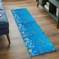 thumbnail image 4 of Summer Nautical Washable Runner Rugs 2'x6', Ocean Sea Jellyfish Cartoon Starfish Coral Bubble Low Pile Throw Entryway Rug Non-Slip Sturdy Edge Binding Carpet for Indoor Bedside Entrance Bedside, 4 of 9