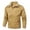 Khaki, variant on Dovford Men's Lightweight Jackets Casual Windbreaker Stylish Light Golf Full Zip Up Work Dress Business with Zip Pockets