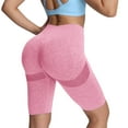 thumbnail image 2 of Mlzmgr Gym Shorts for Women Stretchy High Waisted Butt Lifting 7 Inch Inseam Yoga Workout Shorts Solid Color, 2 of 8