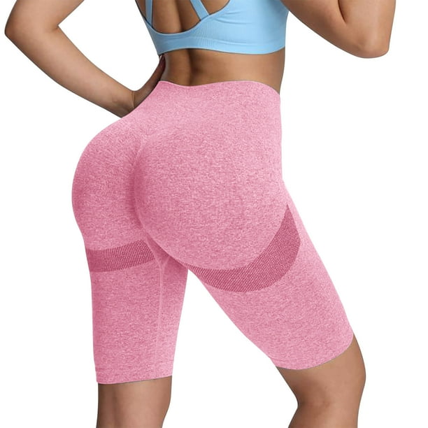 TaTaai Women's High Waisted Seamless Biker Shorts Butt Lifting Solid Yoga Shorts 5 Inch Inseam Tummy Control Athletic Gym Workout Fitness Gift
