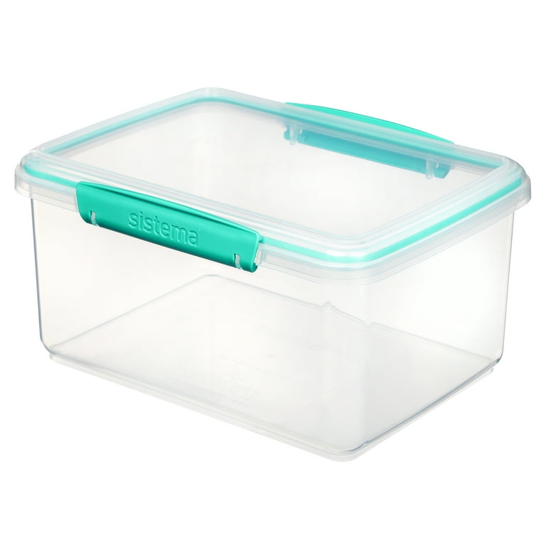  Sistema KLIP IT Rectangular Collection Food Storage Container,  6.7 oz./0.2 L, Clear/Blue: Food Savers: Home & Kitchen