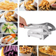 thumbnail image 4 of Cortadores De Verduras Y Papas Acero Inoxidable 2 Cuchillas Plata, 4 of 6