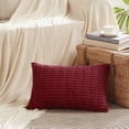 thumbnail image 1 of Funda de almohada decorativa de pana roja vino Fancy Homi, 30 x 60 cm, 1 of 6