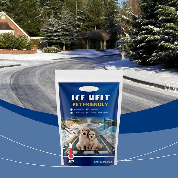 Safe Paws Ice Melt, Sodium Chloride Granules, -15°F Melting Point, Driveway deicing, Cold Climate Snow Removal, 3.53 Oz, 1 Pc