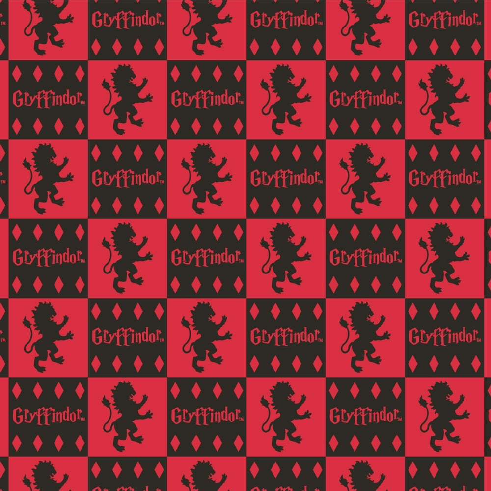 harry potter gryffindor pattern premium roll gift wrap