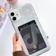 thumbnail image 4 of Heart Phone Case Compatible with iPhone 12, Clear Holographic Love Heart Pattern Cute Case with Card Holder Soft Cover,6.1 Inch, 4 of 7