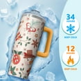 thumbnail image 4 of 30oz Christmas Tree Tumbler with Handle Straw Leak Proof Stainless Steel Cup Holiday Gift for Travel Home, 4 of 5