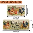thumbnail image 3 of Rooster Kitchen Decor, Chicken Farmhouse Kitchen Rugs Decorations for Home Decorative Sunflower Decor for Floor,Bathroom, Kitchen Mat Set of 2 17x29-17x47 inches, 3 of 6