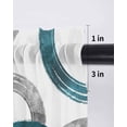 thumbnail image 6 of Turquoise Grey Tier Curtains 24 Inch Length,Sheer Curtains for Bedroom Living Room Window Geometric Circle Modern Abstract Simple Art Small Half Window Kitchen Curtains & Drapes 27.5"x24" 2 Panels, 6 of 6