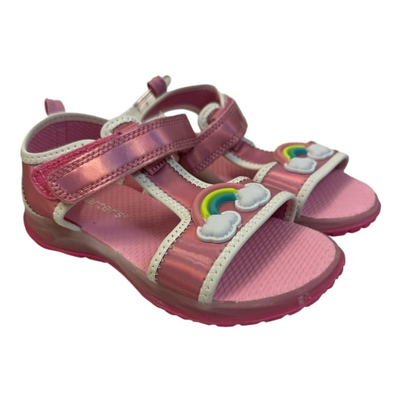 Carter's Little Girl's Light Up Outsole Adjustable Strap Sandals (Fuchsia, 11)