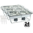 Disposable Aluminum Chafing Dish Buffet Party Set 24PC For All Events, One Size With Free Handy