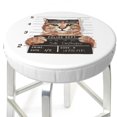 thumbnail image 3 of Disketp Cat Holding Mugshot Sign Funda Redonda para Taburete, Funda de Cojín para Silla de Bar Suave y Elástica-13 inch, 3 of 7