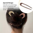thumbnail image 4 of Qarigey Palillos para el cabello en forma de U, moda para chicas, elegante horquilla hecha a mano para mujeres, soporte ligero, accesorios para la cabeza Accesorio para el cabello Caqui Qarigey AP011005-03B, 4 of 6