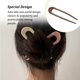 thumbnail image 4 of Qarigey Palillos para el cabello en forma de U, moda para chicas, elegante horquilla hecha a mano para mujeres, soporte ligero, accesorios para la cabeza Accesorio para el cabello Caqui Qarigey AP011005-03B, 4 of 6