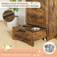 thumbnail image 4 of Towallmark Station d'Alimentation pour Chien avec 2 Bols Surélevés pour Chien, Station d'Alimentation pour Animal, Armoire de Rangement pour Nourriture pour Chien à Couvercle Rabattable, Contenant de Rangement pour Nourriture pour Chien, Organisateur de Rangement pour Jouets pour Animaux, Organisateur de Rangement pour Chien Moderne, Brun, 4 of 7