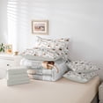thumbnail image 6 of jejeloiu Brown Mushroom 7-Piece Twin Bedding Sets,Rustic Fungus Plant Bedding Comforter Set,Retro Graffiti Plaid Sheet Sets For Boys Kids,Luxury Bedroom Decor Reversible, 6 of 8