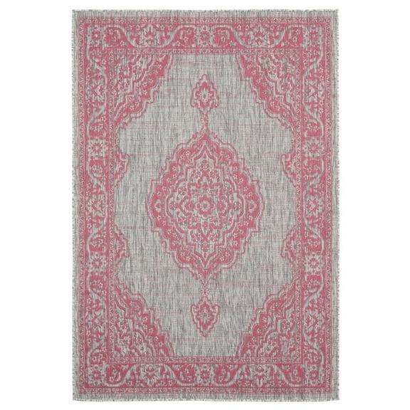Designer Home Brooklyn Indoor/Outdoor Area Rug 3900 10286 Sant Andrea Pink 5' 2" x 7' 6" Rectangle