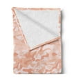 thumbnail image 2 of Camouflage Soft Flannel Fleece Throw Blanket, Camouflage Pattern with Abstract Soft Color Splashes Design Fashion Print, Cozy Plush for Indoor and Outdoor Use, 70" x 90", Salmon Peach, by Ambesonne, 2 of 5