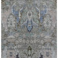 thumbnail image 3 of HomeRoots 626301 10 x 14 ft. Pewter Blue & Gray Floral Washable Transitional Indoor & Outdoor Rectangle Area Rug, 3 of 6