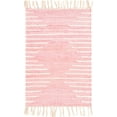 thumbnail image 3 of Unique Loom Chindi Cotton Collection Area Rug - Briah (2' x 3' 1" Rectangle Rose/Ivory), 3 of 7