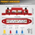 thumbnail image 4 of 2Pcs Bus Bar,12V Power Distribution Block,3X 1/4In (M6) Terminal Studs,10X 5/32Inch () Terminal Screw,Battery Bus Bar, 4 of 5