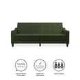 thumbnail image 5 of Pemberly Row Vintage Tufted Split Back Futon in Green Velvet, 5 of 14