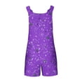 thumbnail image 5 of Lovskoo 2024 Womens Summer Casual Sleeveless Printed Short Rompers Adjustable Strap Loose Shorts Jumpsuits Overalls with Pockets Purple 2XL, 5 of 7