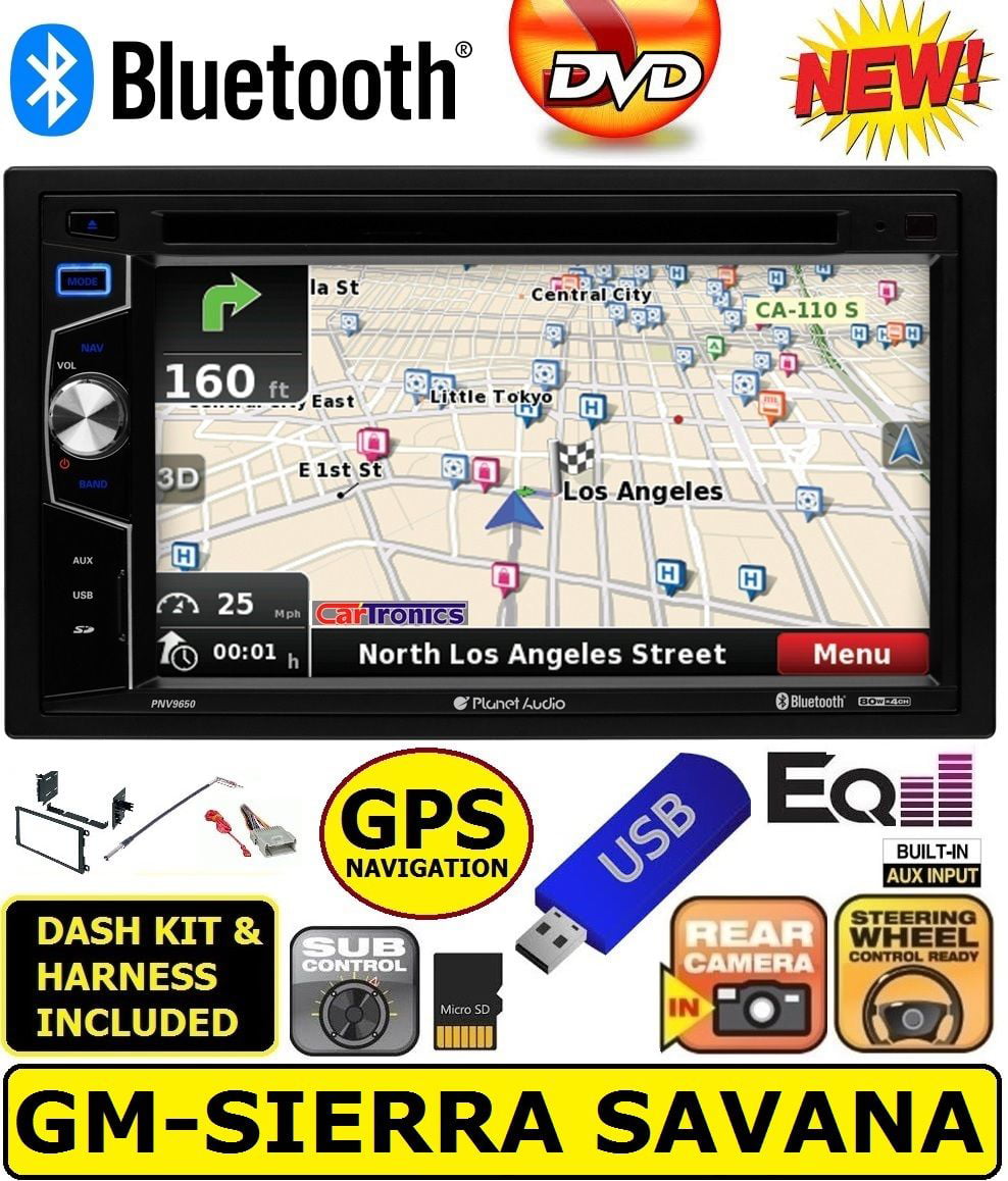 w/ 6.2" LCD/Bluetooth Farenheit TIN-61B 2-DIN GPS Mobile Link X2 Source Unit 