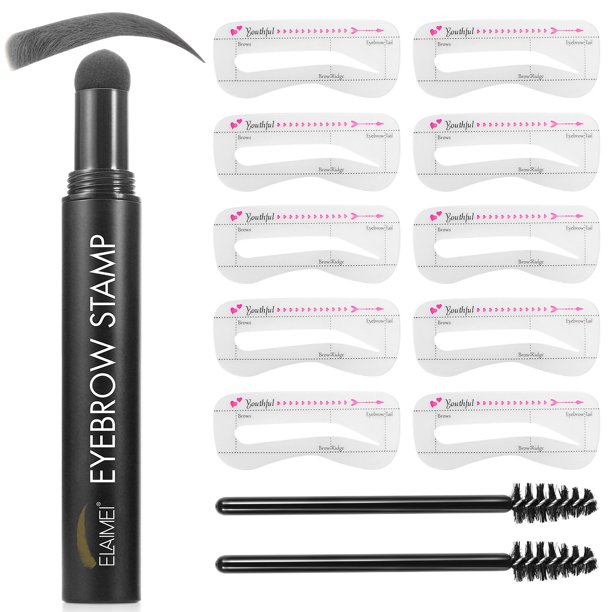 Lápiz de cejas, tiza de maquillaje, potenciadores de cejas, arte cosmético, lápiz para cejas resistente al agua, herramientas con cepillo, 5 pares de tarjetas Gao Jinjia LED