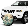 thumbnail image 2 of KAKALAD Vintage Map Octopus Spare Tire Cover Universal Vehicle Accessories Buckle Car Tools 14”in, 2 of 6