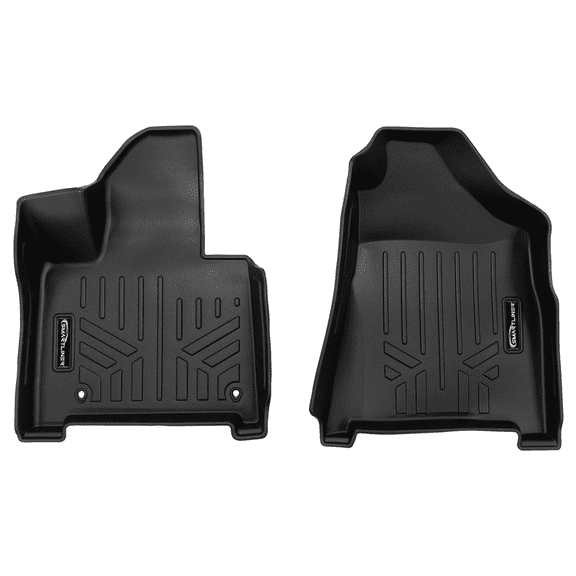 SMARTLINER All Weather Custom Fit Black 1st Row Floor Liner Set Compatible With 2024 Hyundai Santa Fe