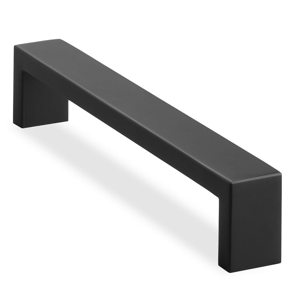 Cauldham Solid Stainless Steel Hardware Square Pull Matte Black