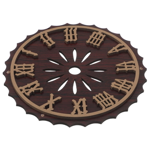 STRANDCHIC Elegant Brown Cuckoo Clock Dial Part for DIY Wall Clock Replacement