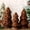 Brown, variant on 3 Pcs Morden Christmas Decor Gift Rattan Wicker Christmas Cone Tree Neutral Xmas Tabletop Centerpiece for Mantel Fireplace Home Tiered Tray Holiday Party Decor, 3 Sizes(Burlywood)