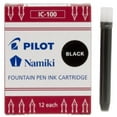 thumbnail image 1 of Pilot Namiki IC100 Fountain Pen Ink Cartridge, Black, 12 Cartridges per Pack (69100), 1 of 3