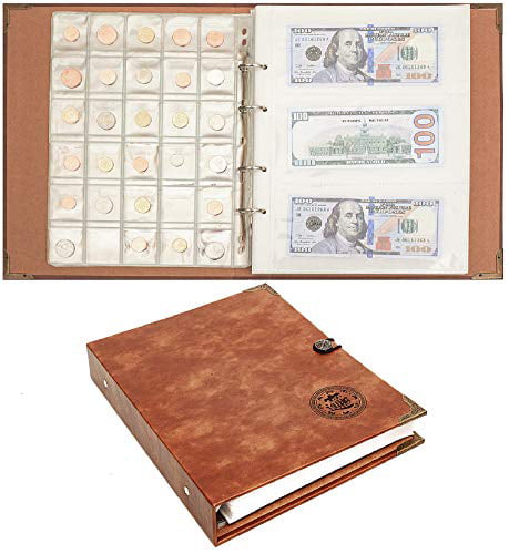 150pockets Coin Collections Album Book 240pockets Banknotes Bills Collections 