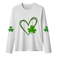 thumbnail image 4 of QHWAUAKFBN Womens T Shirts Graphic Clearance St Patricks Day Irish Shirt Apparel Green Printed Long Sleeves Tunic Tshirts, 4 of 4