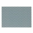 thumbnail image 1 of Ikat Cutting Board, Indonesian Traditional Pattern Ornamental Geometric Motifs with Circles and Dots, Decorative Tempered Glass Cutting and Serving Board, Small Size, Night Blue White, by Ambesonne, 1 of 1
