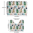 thumbnail image 3 of Honeii Back To School A Pattern Bathroom Anti-Skid Pad Bathroom Mat Vintage Seamless Pattern Not-Slip Toilet Rug Set, 3 of 6