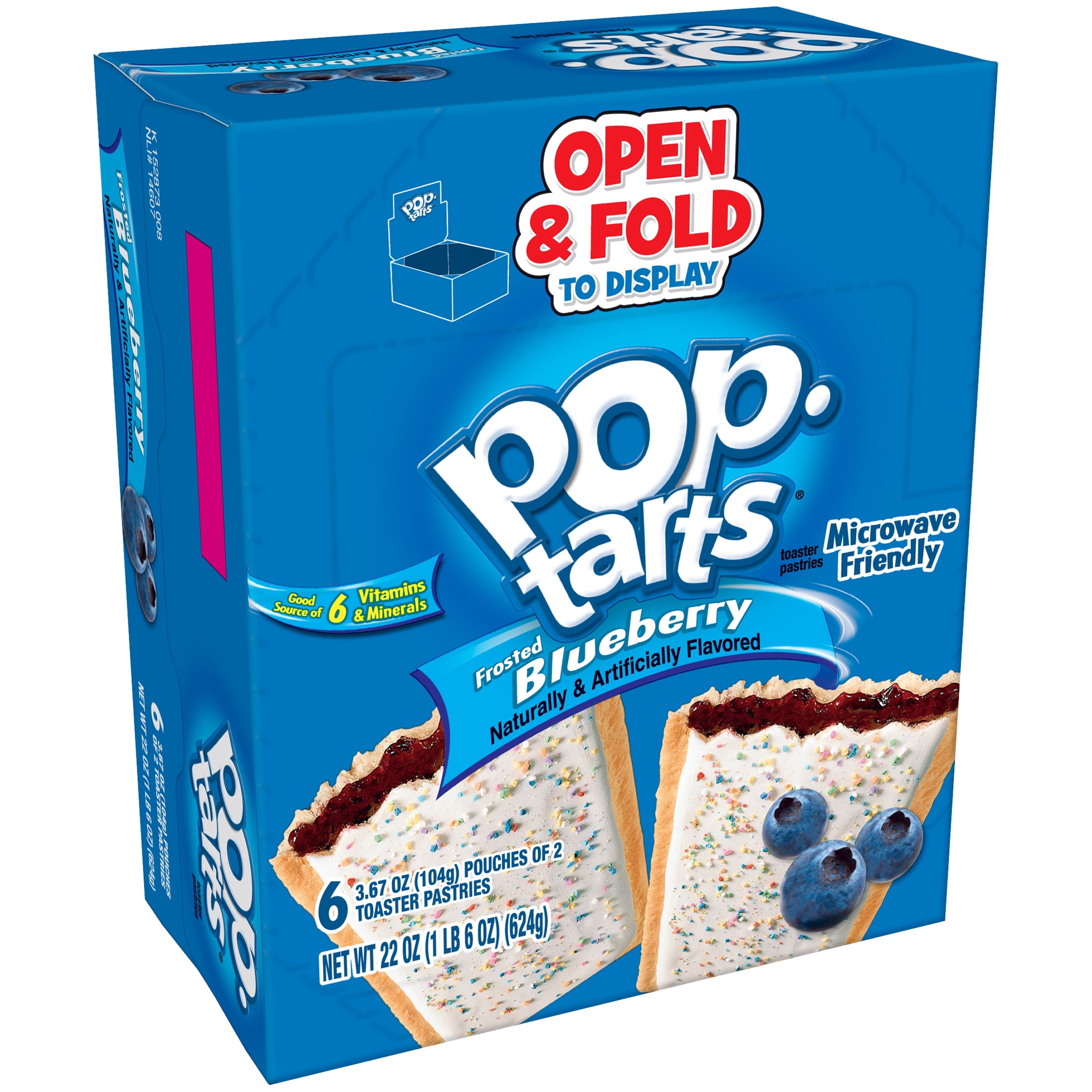 Kelloggs® Pop Tarts® Frosted Blueberry Toaster Pastries 6-3.67 oz
