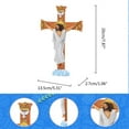 thumbnail image 5 of WINDLAND Resin for Cross Crucifix Jesus Statue Catholic Figurine Wall Hanging Sculpture D, 5 of 13