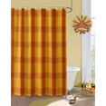 thumbnail image 2 of Orange Buffalo Plaid Shower Curtain Set ，Waterproof Fabric Shower Curtains Autumn Thanksgiving Day Shower Curtains for Bathroom,Bathroom Decor 66"x72", 2 of 7