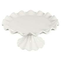 LITINKIMI Cake Holder Ceramic Dessert Display Plate White 1Pack Elegant For Parties