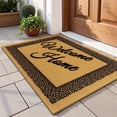 thumbnail image 3 of Welcome Mat, Yamaziot 24"x36" Coir Door Mat for Inside Outside, Outdoor Non Slip Utility Front Doormat Entryway Rug, Dirt Trapper, All-Season, Brown, 3 of 8