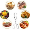 thumbnail image 5 of 2 Packs of Buffet Tongs, Stainless Steel Salad Tongs, Home Kitchen, Cake, Party, BBQ, Seafood, Fried, 5 of 5