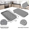 thumbnail image 2 of Bandeja organizadora de silicona para fregadero de cocina para uso múltiple, soporte de esponjas ecológico para encimera o fregadero de baño de cocina (gris, 10 "× 5,3"), 2 of 5